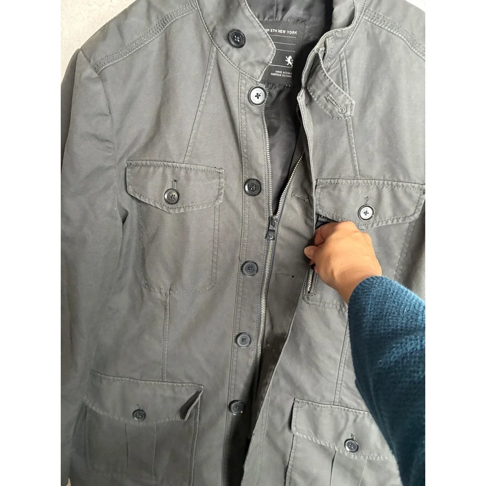 Express‎ A-2 Type EXP 5th New York Military Field Jacket Gray XL Men's Utility